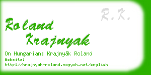 roland krajnyak business card